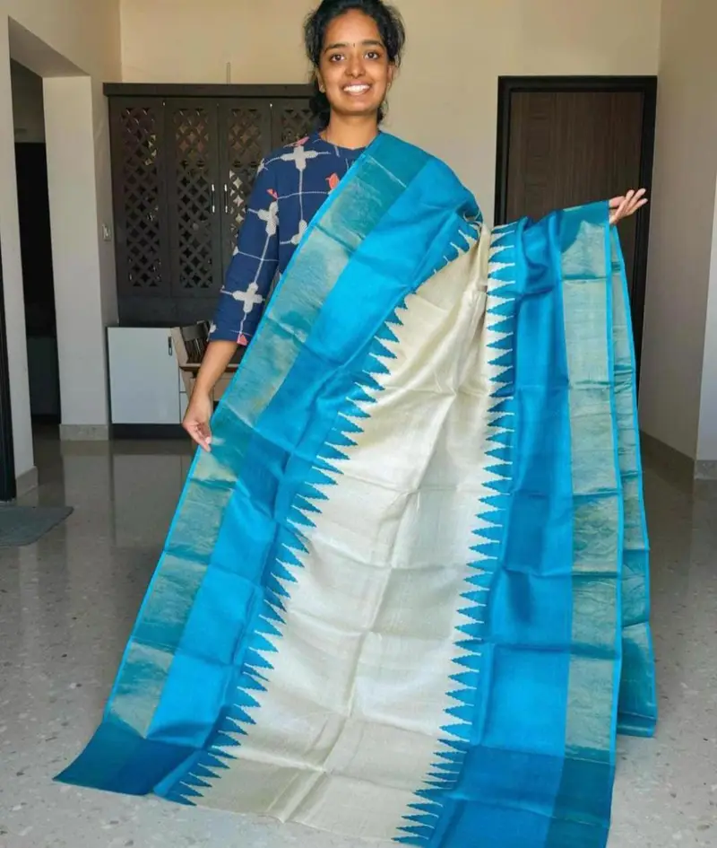 Semi Tusshar silk saree - Image 5 in Hyderabad